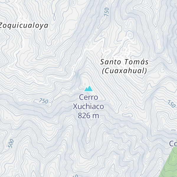 Map of Cerro Xuchiaco