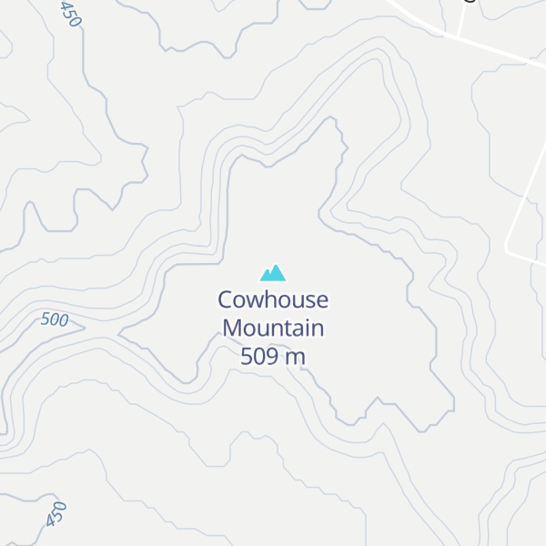 Map of Cowhouse Mountain