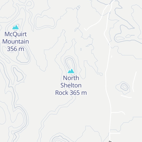 Map of North Shelton Rock