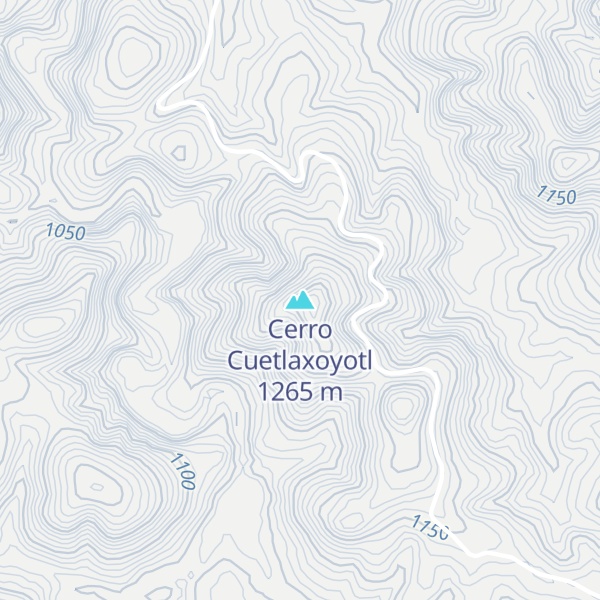 Map of Cerro Cuetlaxoyotl