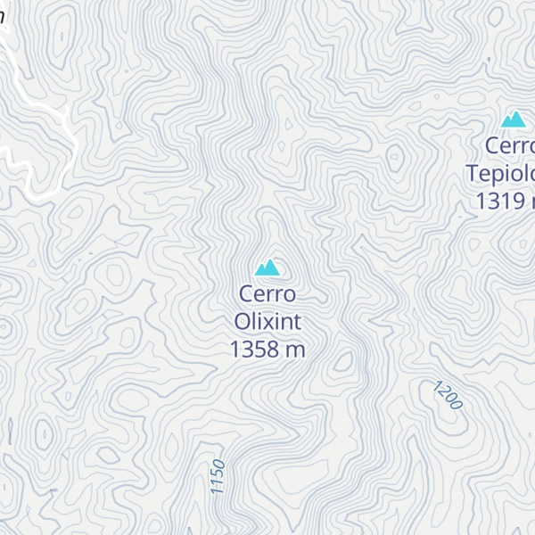 Map of Cerro Olixint