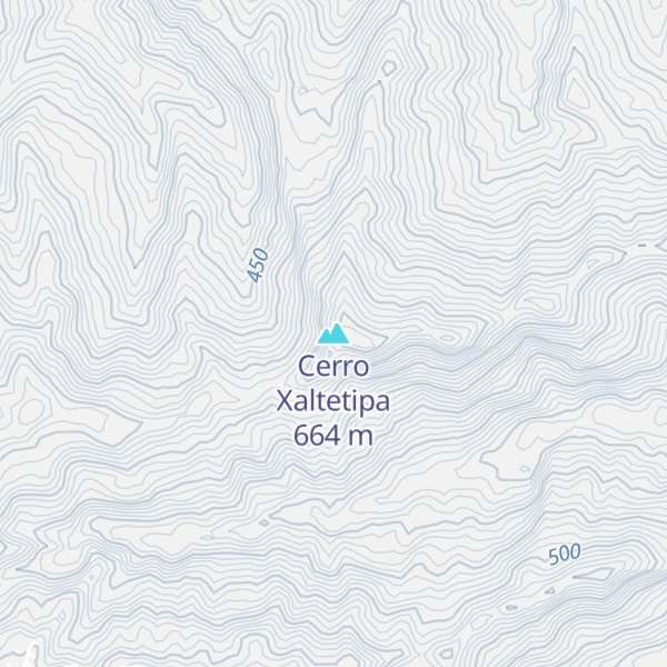 Map of Cerro Xaltetipa