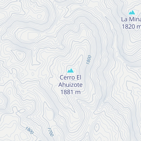 Map of Cerro El Ahuizote
