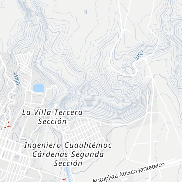 Map of Cerro Tlapaltepec