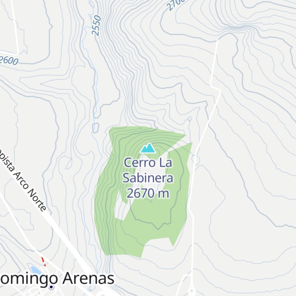 Map of Cerro La Sabinera