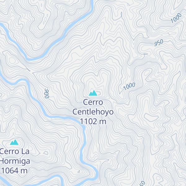 Map of Cerro Centlehoyo