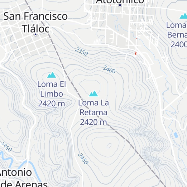 Map of Loma La Retama