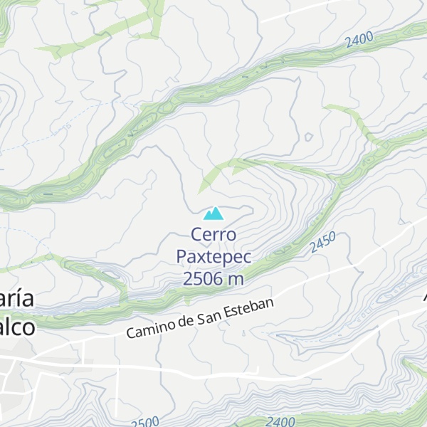Map of Cerro Paxtepec