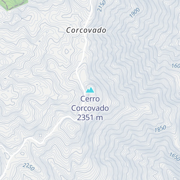 Map of Cerro Corcovado