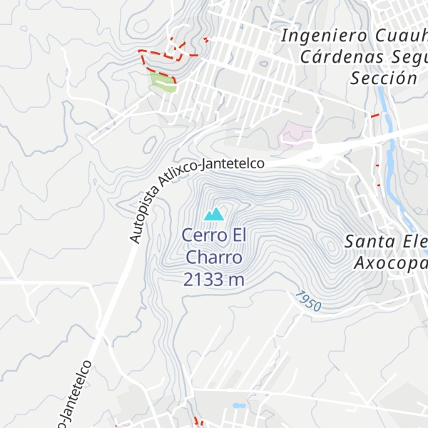 Map of Cerro El Charro