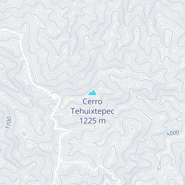 Map of Cerro Tehuixtepec