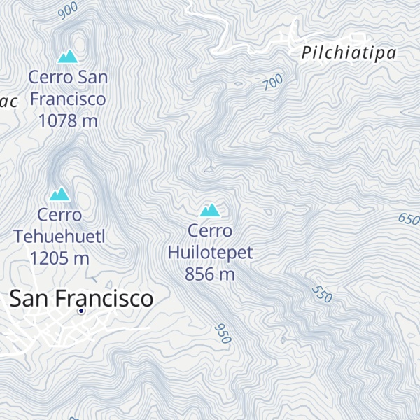 Map of Cerro Huilotepet