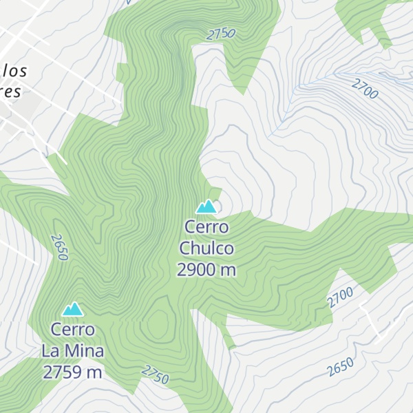Map of Cerro Chulco