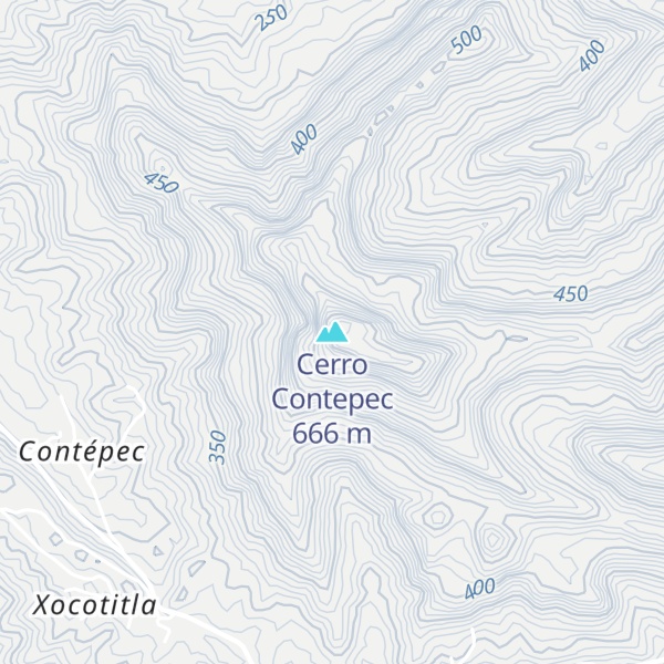 Map of Cerro Contepec