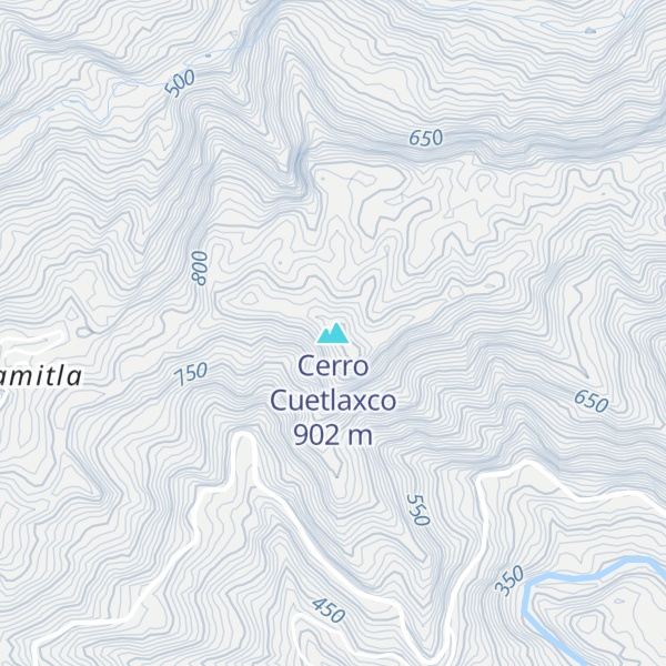 Map of Cerro Cuetlaxco