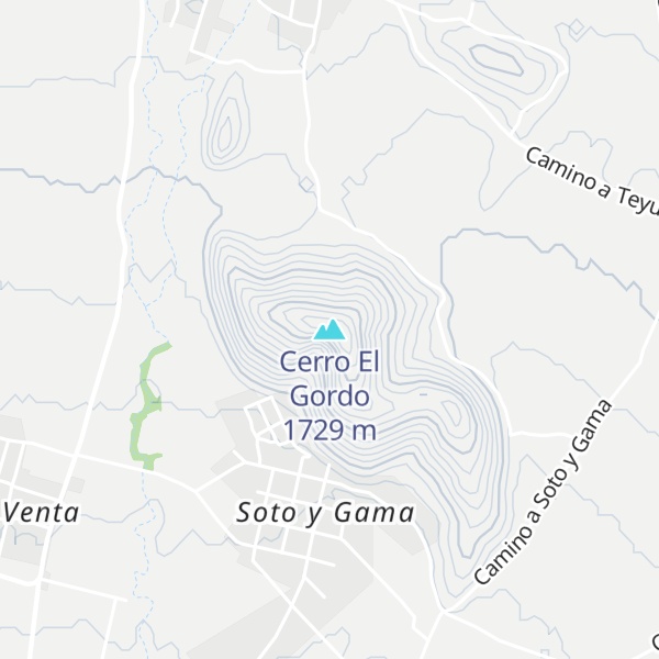 Map of Cerro El Gordo