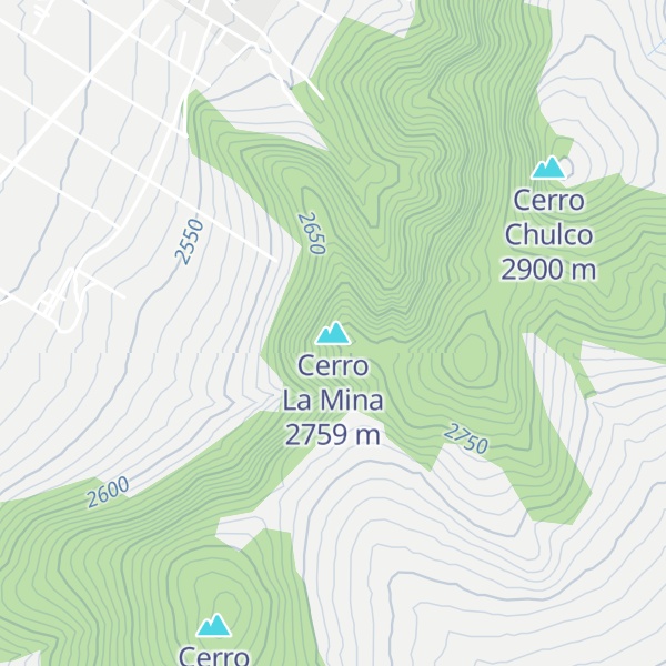 Map of Cerro La Mina