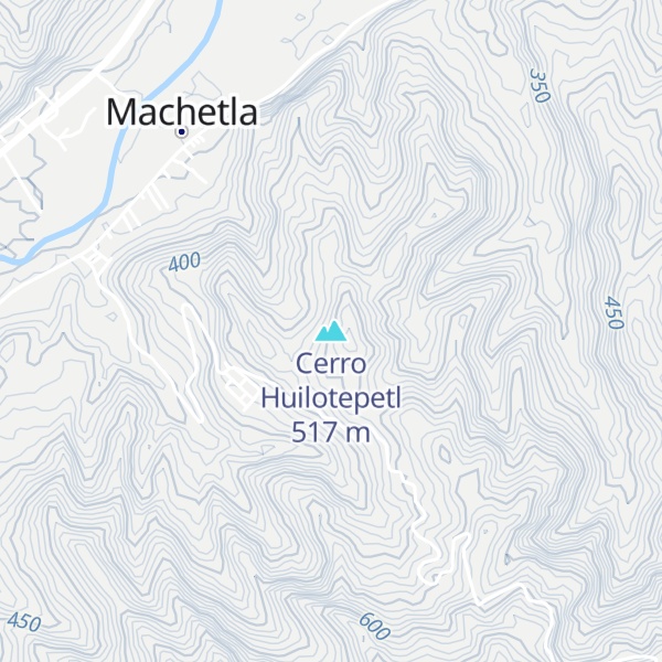 Map of Cerro Huilotepetl