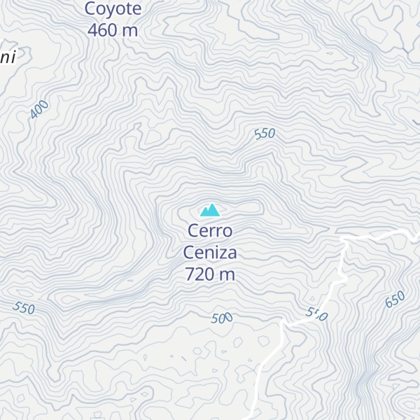 Map of Cerro Ceniza