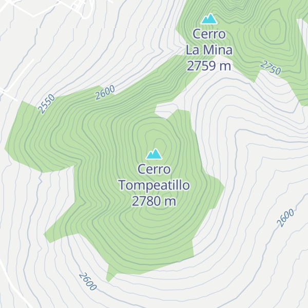 Map of Cerro Tompeatillo