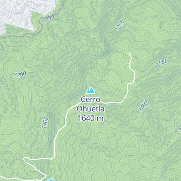 Map of Cerro Ohuetla