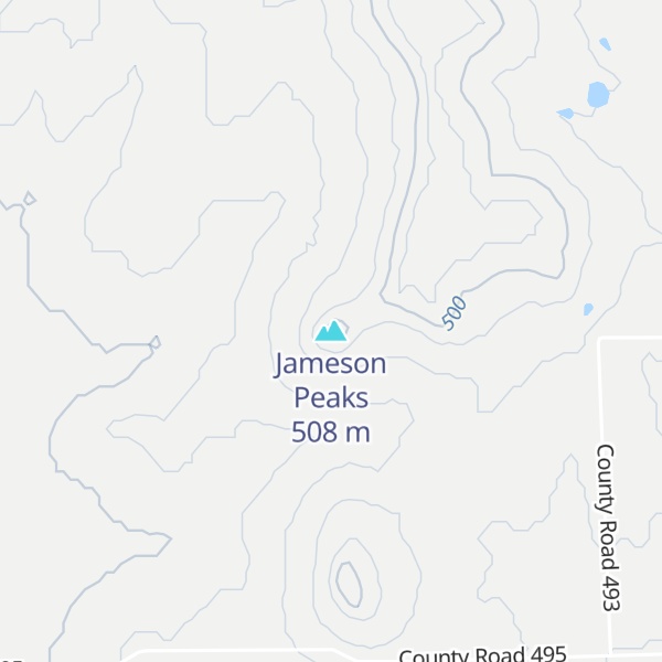 Map of Jameson Peaks