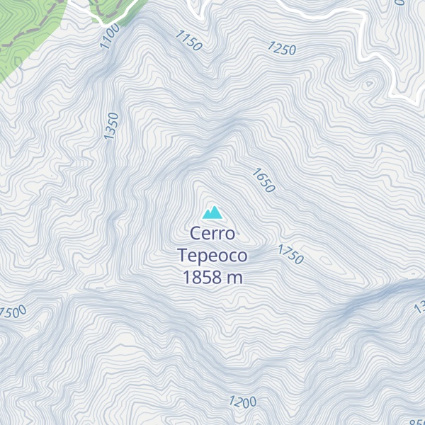Map of Cerro Tepeoco