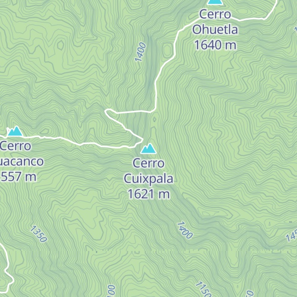 Map of Cerro Cuixpala