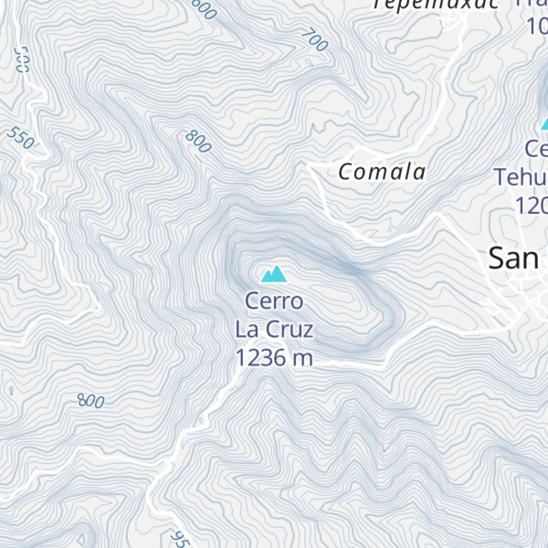 Map of Cerro La Cruz