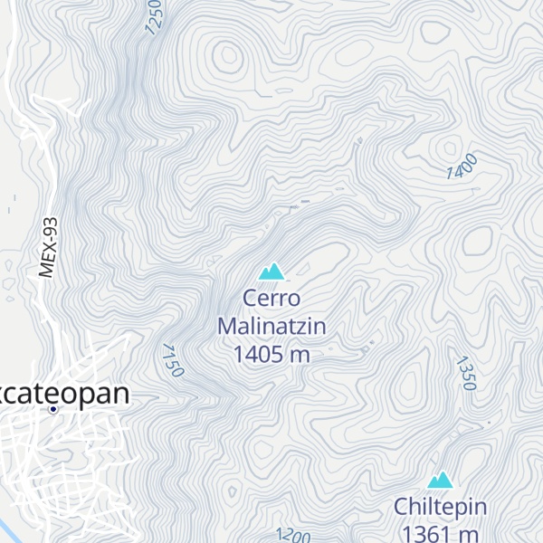 Map of Cerro Malinatzin