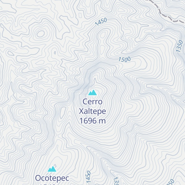 Map of Cerro Xaltepe