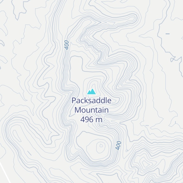 Map of Packsaddle Mountain