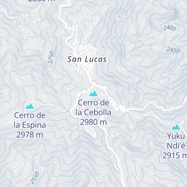Map of Cerro de la Cebolla