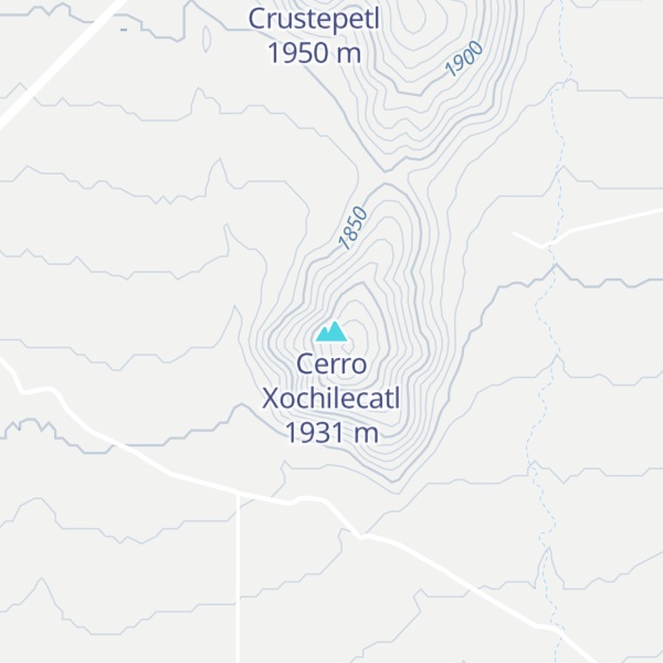 Map of Cerro Xochilecatl