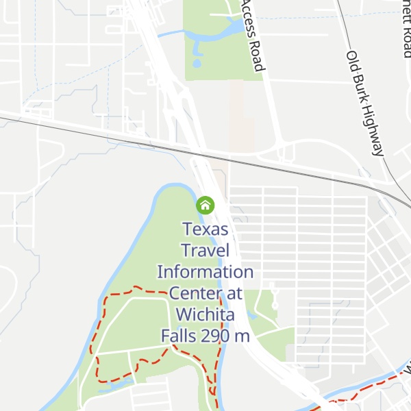 Map of Texas Travel Information Center at Wichita Falls