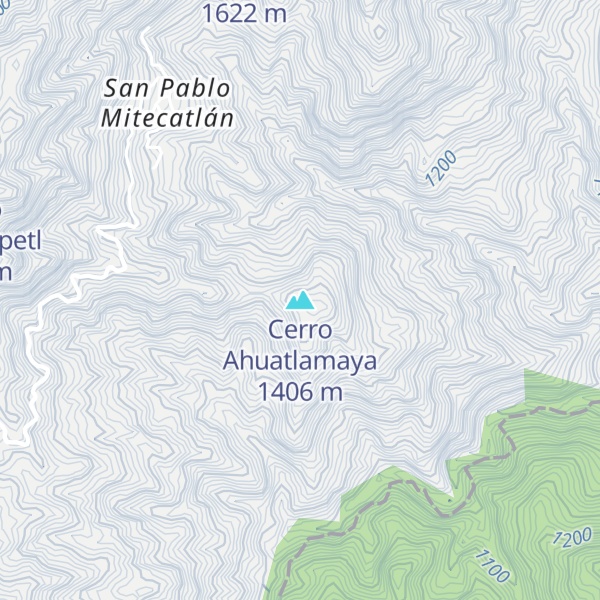 Map of Cerro Ahuatlamaya