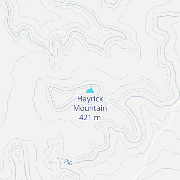 Map of Hayrick Mountain