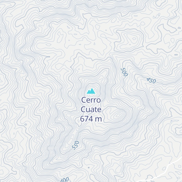 Map of Cerro Cuate