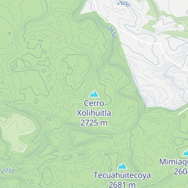 Map of Cerro Xolihuitla