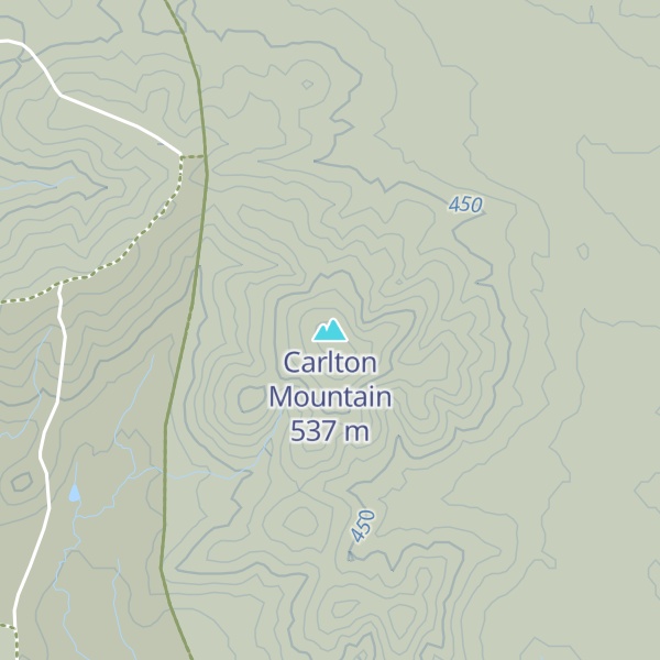Map of Carlton Mountain