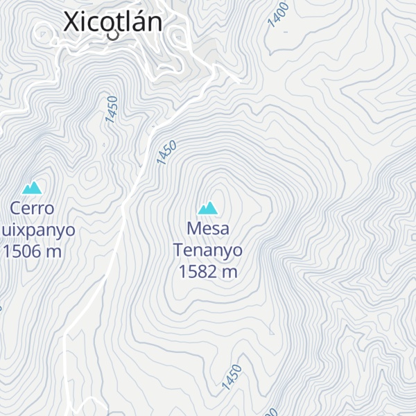Map of Mesa Tenanyo