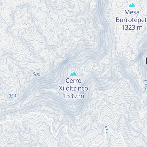 Map of Cerro Xiloltzinco