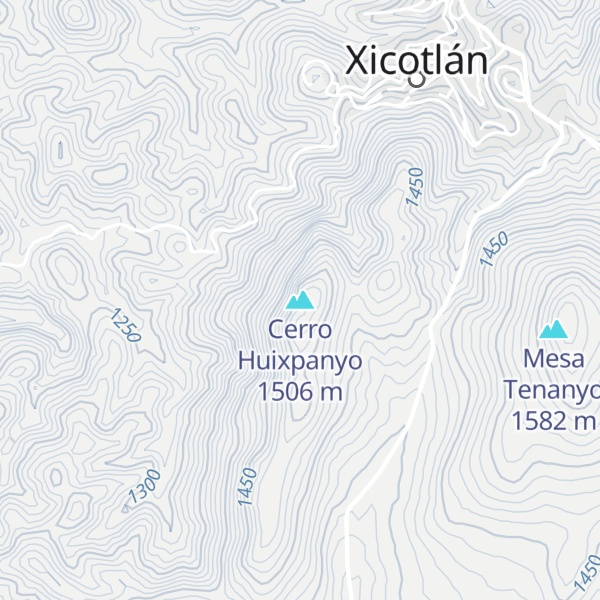 Map of Cerro Huixpanyo