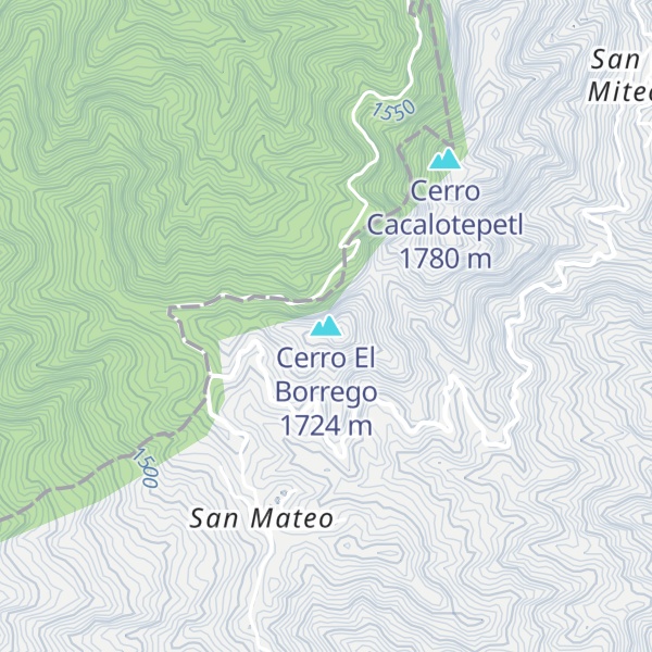 Map of Cerro El Borrego