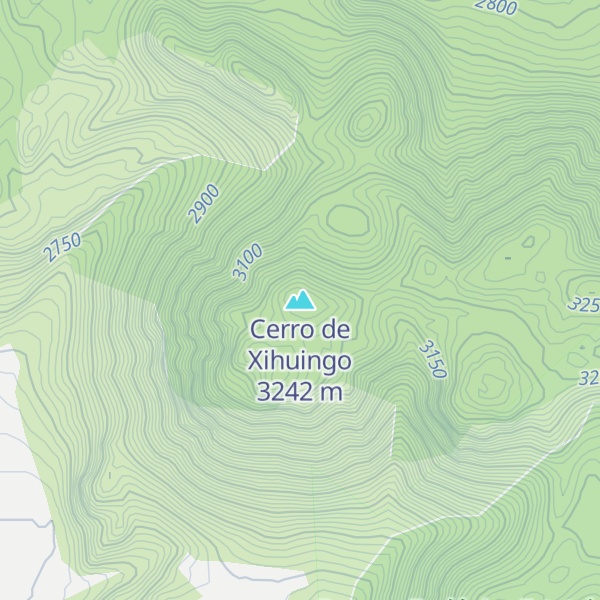 Map of Cerro de Xihuingo