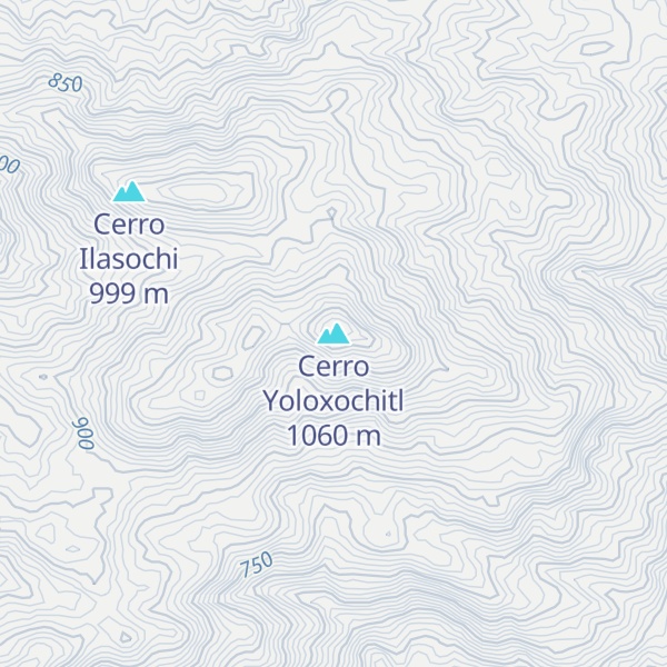 Map of Cerro Yoloxochitl
