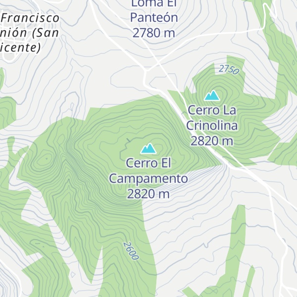 Map of Cerro El Campamento