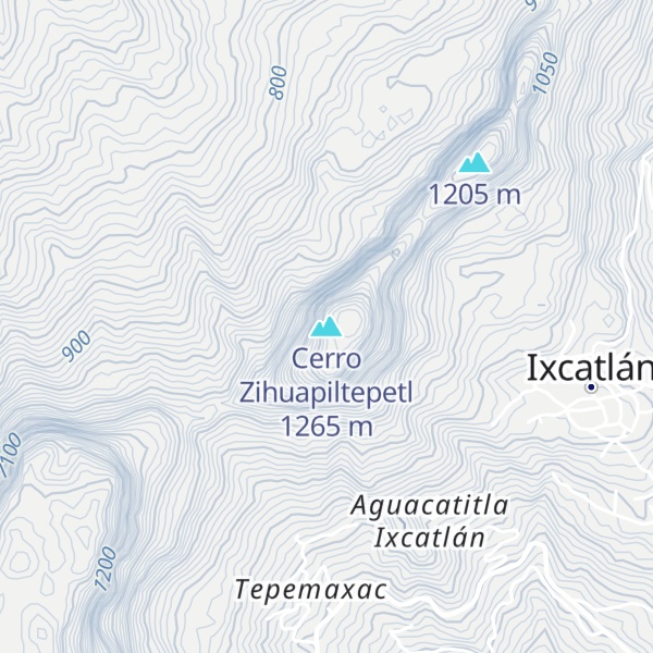Map of Cerro Zihuapiltepetl