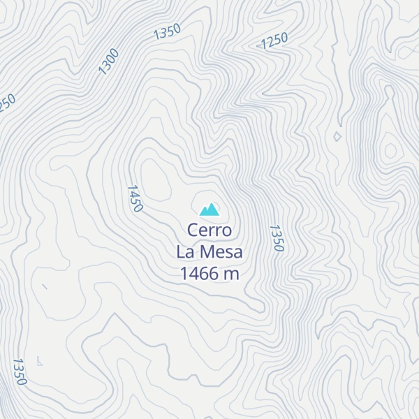 Map of Cerro La Mesa