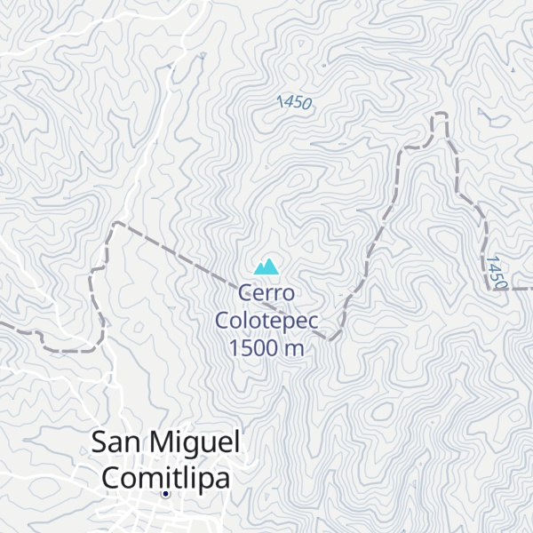 Map of Cerro Colotepec